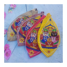 Japa pytlík Jagannáth, Baladév, Subhadra vyšívaný