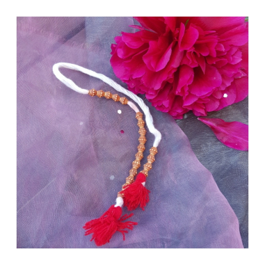 Počítadlo k japa pytlíku hnědé vyřezávané korálky