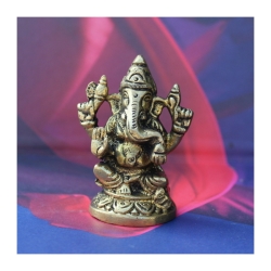 Ganesh na trůnu - mosaz