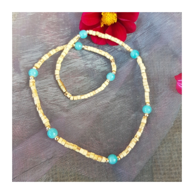 Kantimála 1ř. barevný mezi 2 zlatými korálky