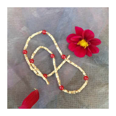 Kantimála 1ř. barevný mezi 2 zlatými korálky